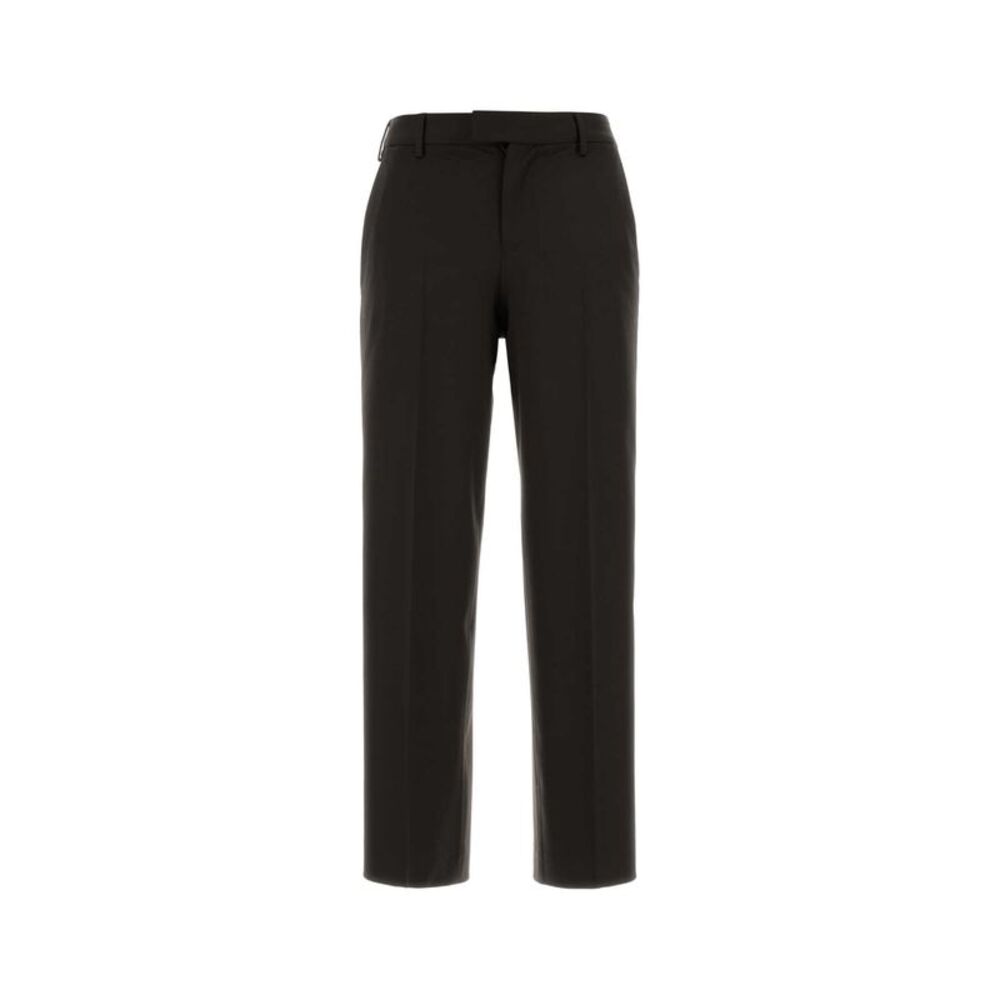 Pt Torino Women Dark Brown Stretch Wool Pant